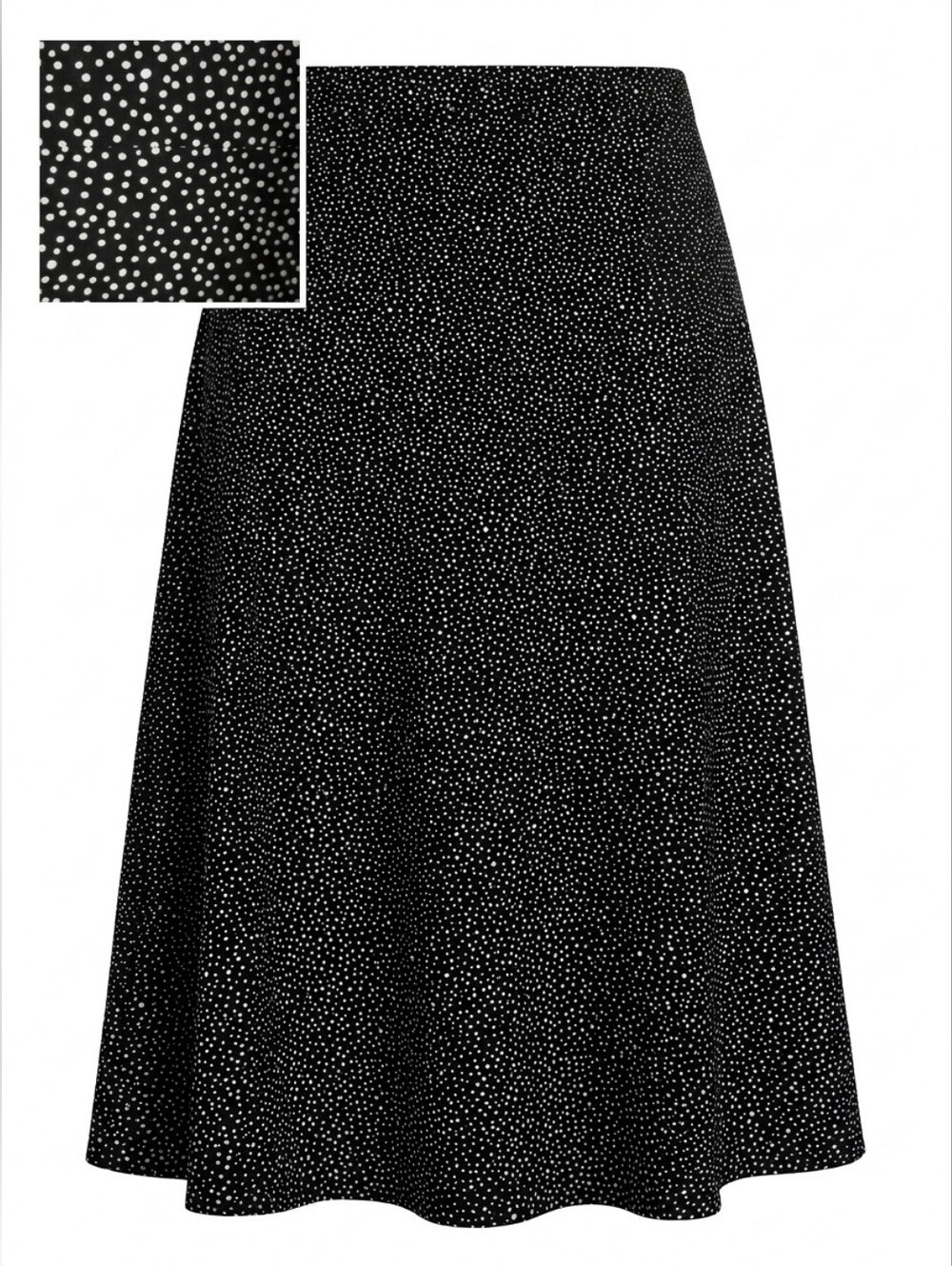 Kasper Black Polka Dot A-Line Skirt Size L